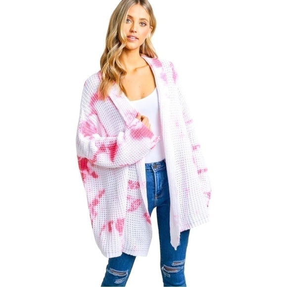 𝅺maronie Tie Dye Open Style Cardigan - Picture 1 of 14